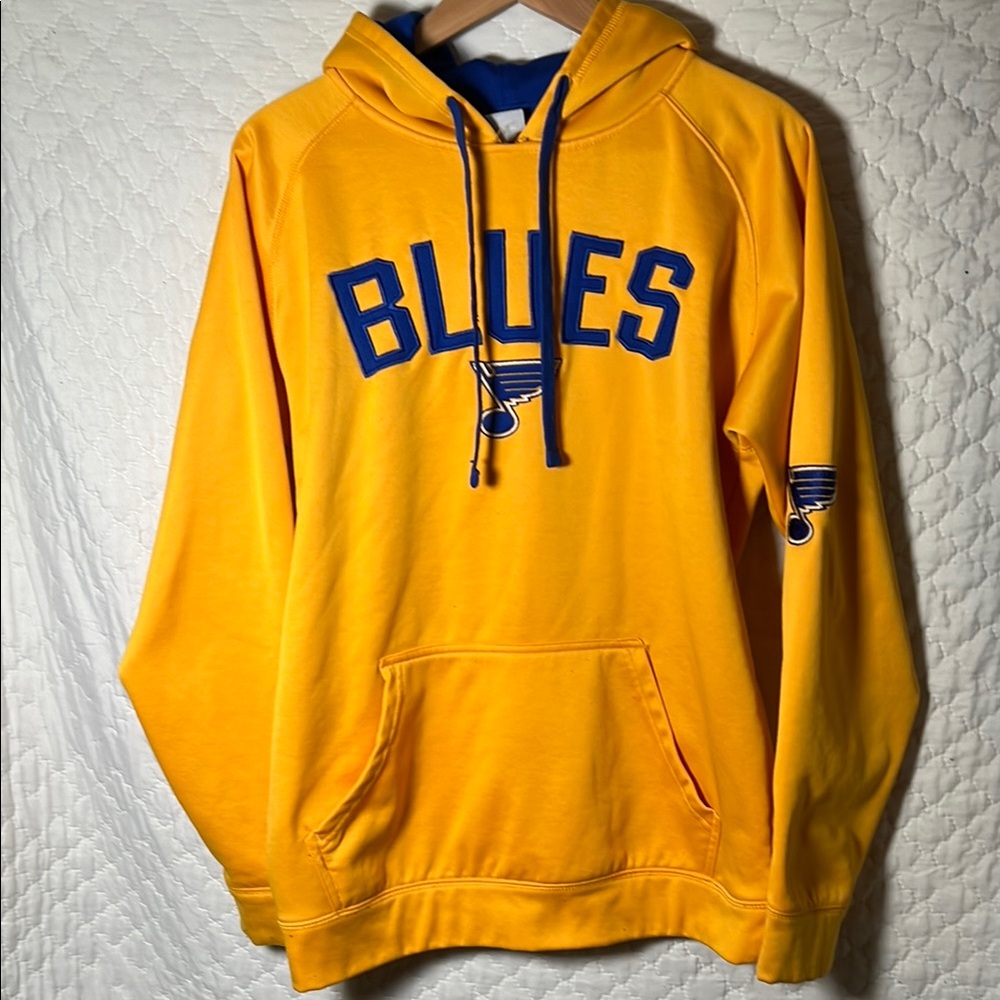 NHL St Louis Blues Mustard/Blue Hoodie - Medium